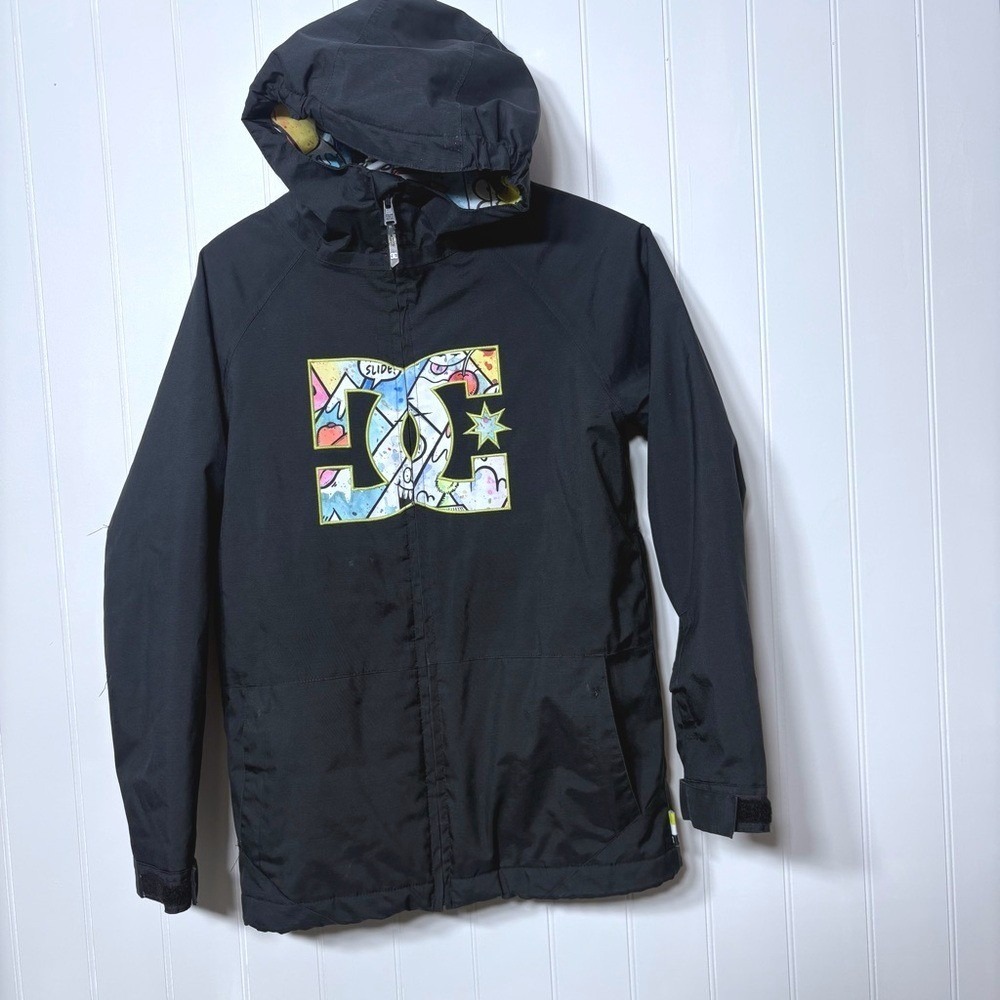 DC Shoes x Kevin‎ Lyons Snowboard Jacket Monster Print Black Youth Small 10